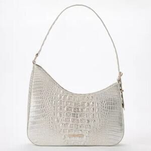 NWT Brahmin Abbot Melbourne Leather Shoulder Bag in Ivory Dream